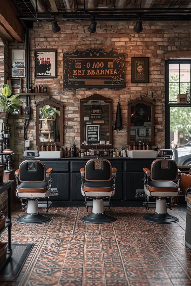 Interior da barbearia